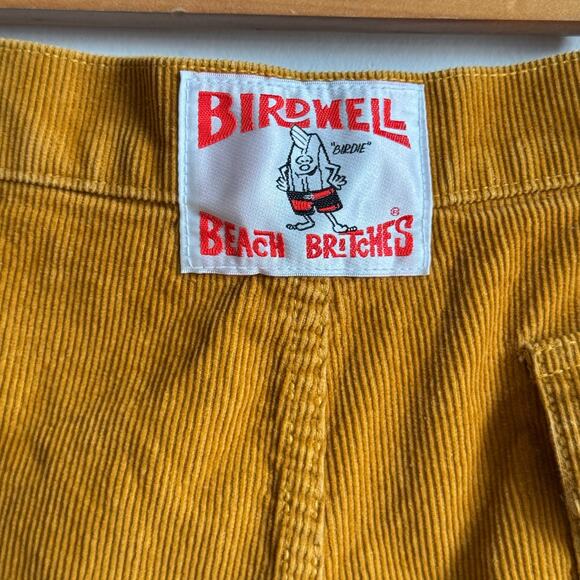BIRDWELL Men's Beach Britches Corduroy Shorts in Mustard - Picture 3 of 6